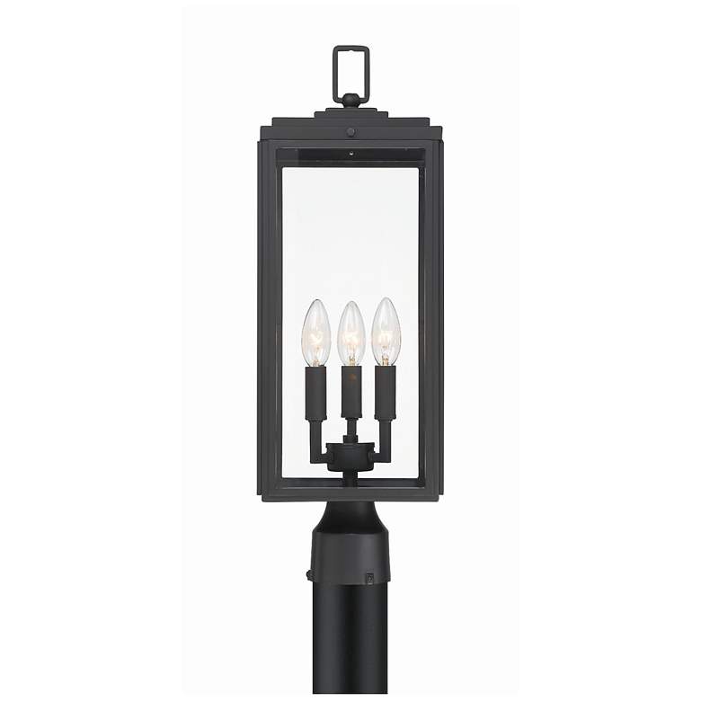 Image 1 Byron 22 1/4" High Matte Black Rectangle Outdoor Post Light