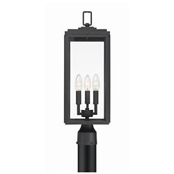 Byron 22 1/4" High Matte Black Rectangle Outdoor Post Light