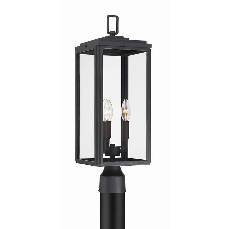 Image 2 Byron 22 1/4" High Matte Black Rectangle Outdoor Post Light more views