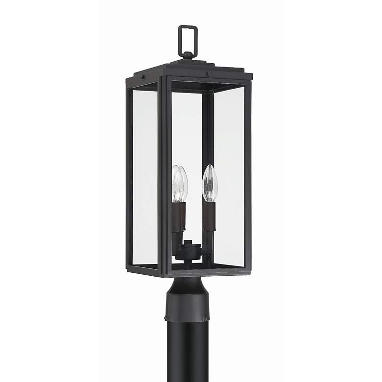 Image 3 Byron 22 1/4" High Matte Black Rectangle Outdoor Post Light more views