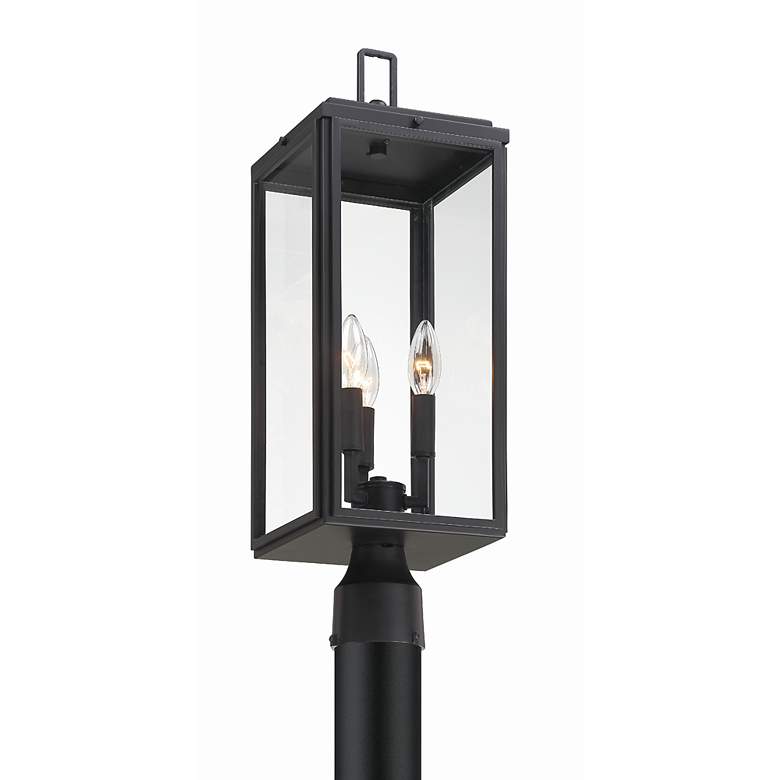 Image 4 Byron 22 1/4" High Matte Black Rectangle Outdoor Post Light more views