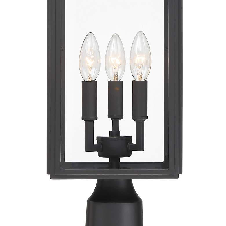 Image 5 Byron 22 1/4" High Matte Black Rectangle Outdoor Post Light more views