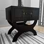 Byron 22" Wide Black Brown Wood 1-Drawer Accent End Table