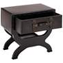 Byron 22" Wide Black Brown Wood 1-Drawer Accent End Table