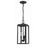 Thumbnail4 of Byron 3 Light Matte Black Outdoor Pendant more views