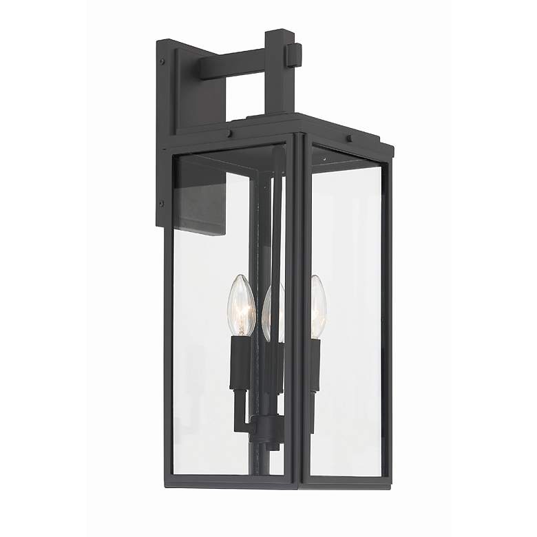 Image 3 Byron 3 Light Matte Black Outdoor Wall Mount more views
