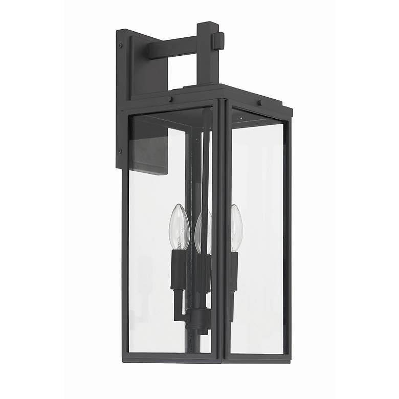 Image 4 Byron 3 Light Matte Black Outdoor Wall Mount more views