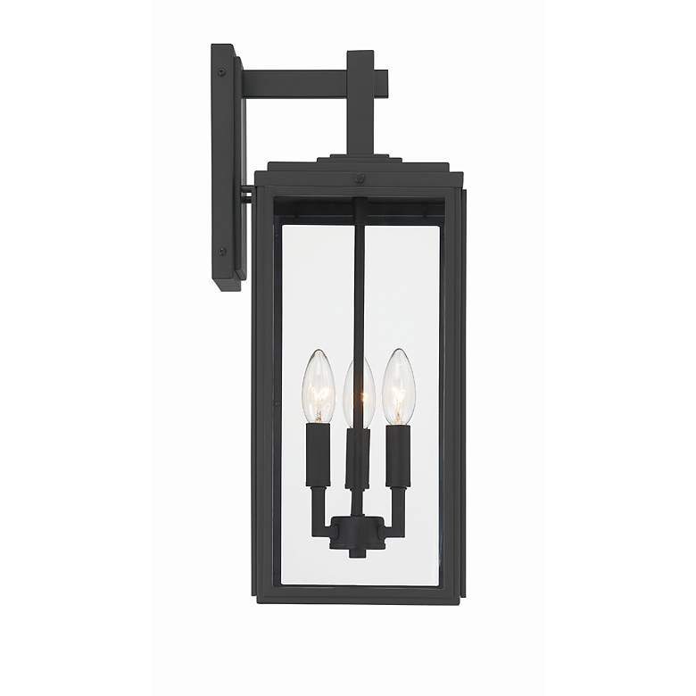 Image 5 Byron 3 Light Matte Black Outdoor Wall Mount more views