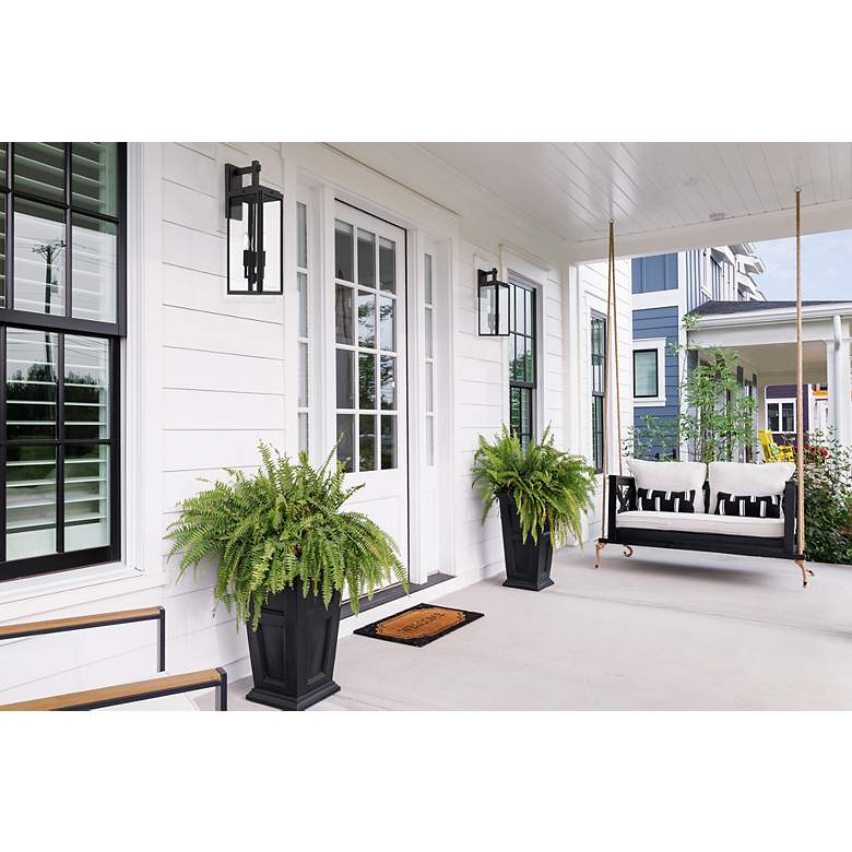 Image 7 Byron 3 Light Matte Black Outdoor Wall Mount more views