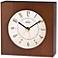 Byron Bamboo Case 4 1/4" Wide Bulova Alarm Clock