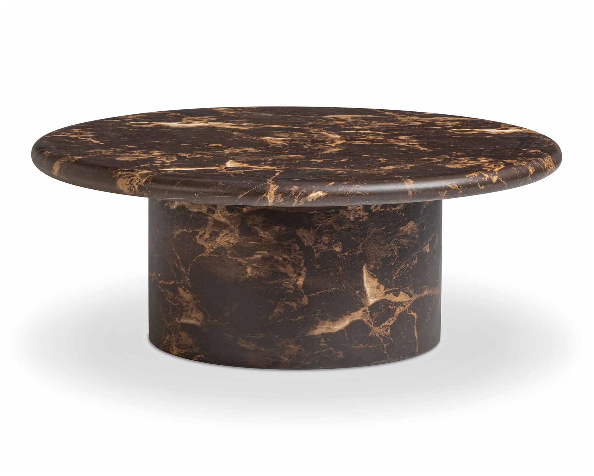 Image 2 Byron Dark Synthetic Marble in Concrete Indoor/ Outdoor Coffee Table more views