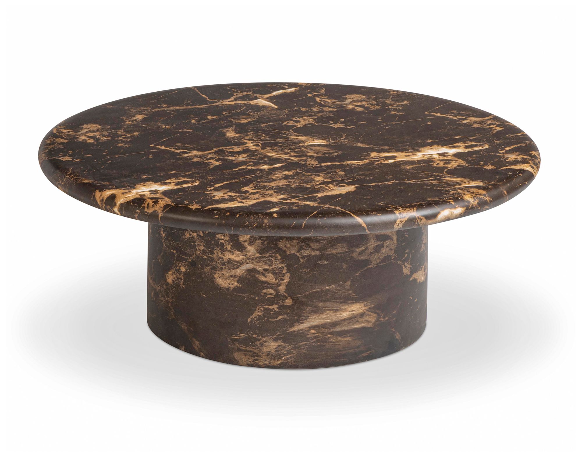 Image 3 Byron Dark Synthetic Marble in Concrete Indoor/ Outdoor Coffee Table more views