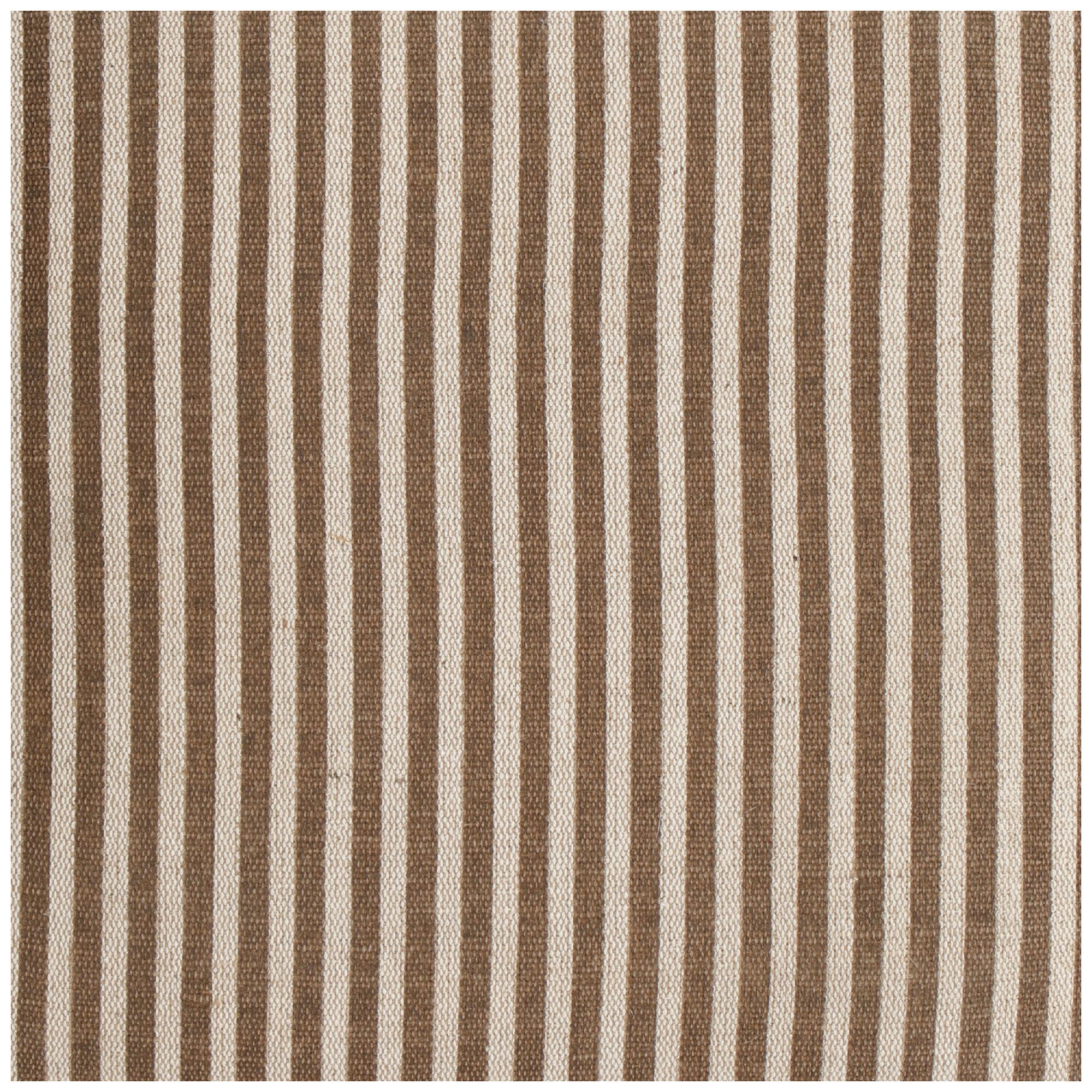 Image 7 Byron Square Brown Stripe Cotton Jute Ottoman more views