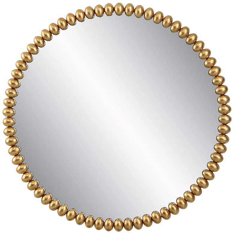 Image 3 Byzantine Gold Leaf 41 1/4" Round Oversized Wall Mirror