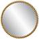 Byzantine Gold Leaf 41 1/4" Round Oversized Wall Mirror