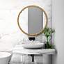 5_Byzantine Gold Leaf 41 1/4" Round Oversized Wall Mirror more views