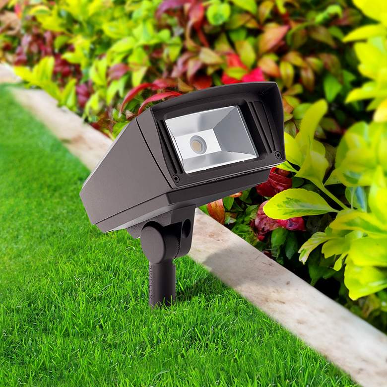 Image 1 C-Series 6"H Textured Architectural Bronze LED Flood Light