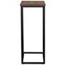 6_C-Shaped Side End Table, Walnut Wood Grain and Black Metal more views