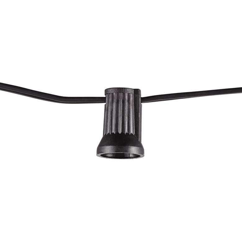 Image 1 C7 Ten-Bulb Socket 20-Gauge 11' Black Party Light String