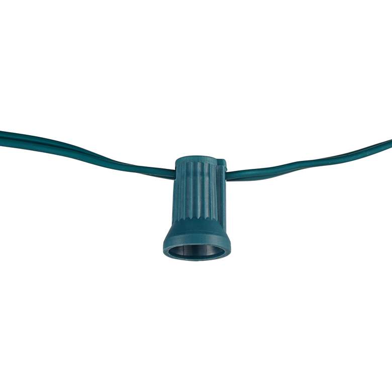 Image 1 C7 Ten-Bulb Socket 20-Gauge 11&#39; Green Party Light String