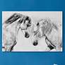 1_Cabal Lo Bianco Equine 48" x 32" Printed Glass Wall Art