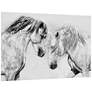 3_Cabal Lo Bianco Equine 48" x 32" Printed Glass Wall Art more views