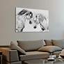 4_Cabal Lo Bianco Equine 48" x 32" Printed Glass Wall Art more views