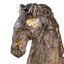Caballo Dorado 16 1/2"W Aged Silver w/ Gold Horse Sculpture