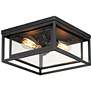 2_Cabana 12" Wide Black Square Outdoor Ceiling Light