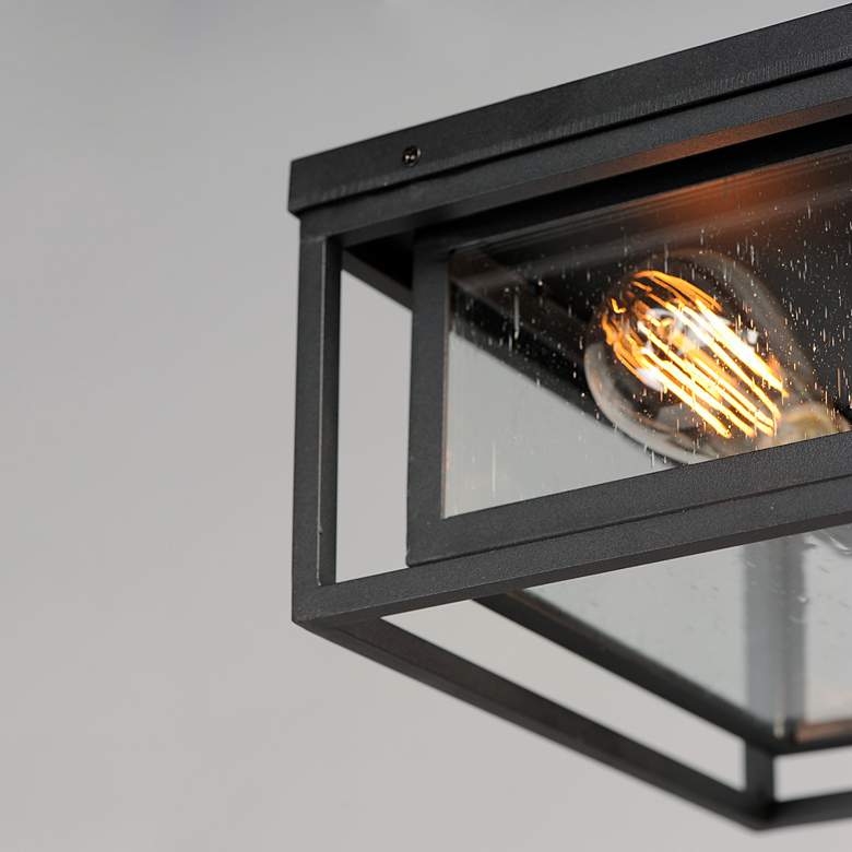 Image 4 Cabana 12" Wide Black Square Outdoor Ceiling Light more views