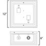6_Cabana 12" Wide Black Square Outdoor Ceiling Light more views
