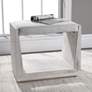 Cabana 23 1/2" Wide Rustic Whitewashed Wood Small Bench