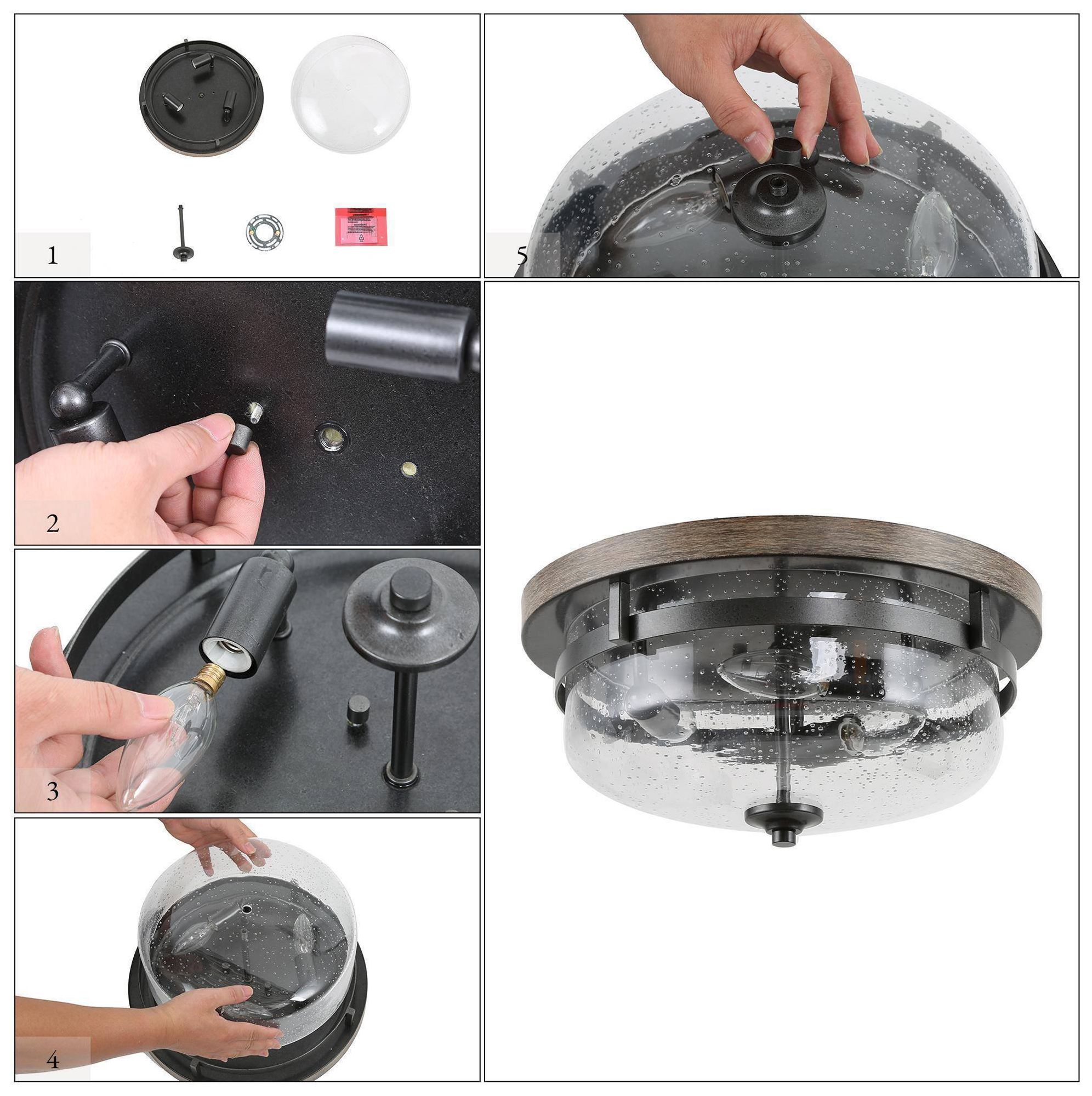 Image 7 Cabara 13.5" Wide Brown 3-Light Ceiling Light more views