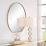 4_Cabell Plated Brushed Brass 24" x 32" Oval Wall Mirror more views