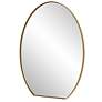 5_Cabell Plated Brushed Brass 24" x 32" Oval Wall Mirror more views