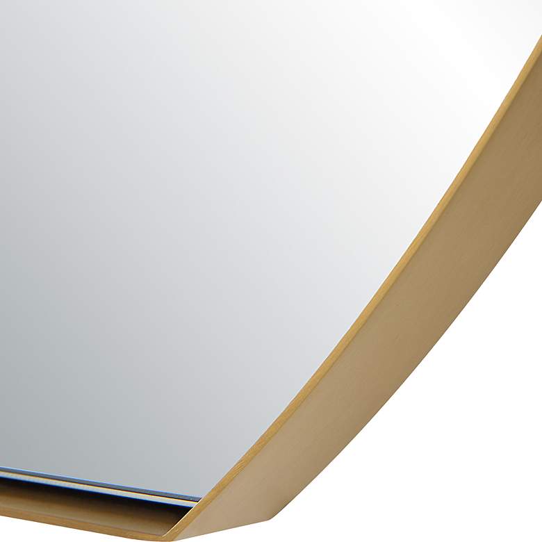 Image 6 Cabell Plated Brushed Brass 24" x 32" Oval Wall Mirror more views