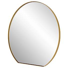 Image5 of Cabell Plated Brushed Brass 30" x 28" Wall Mirror more views