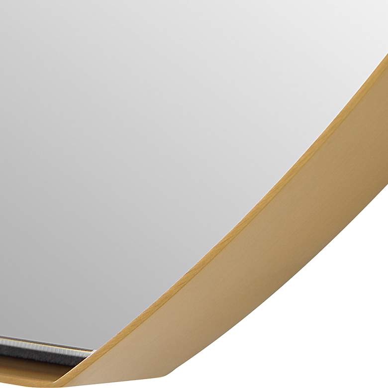 Image 6 Cabell Plated Brushed Brass 30" x 28" Wall Mirror more views