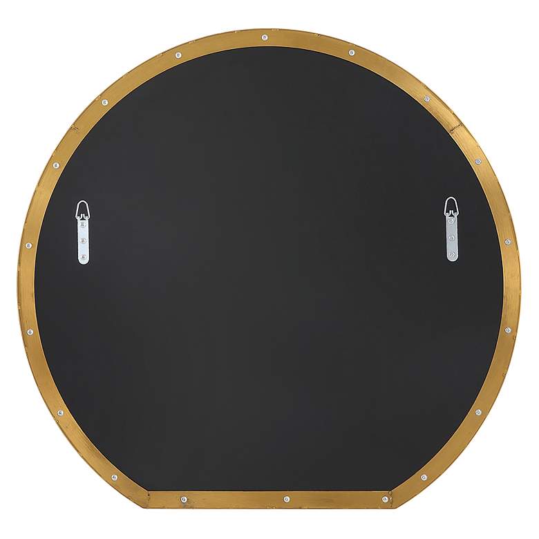 Image 7 Cabell Plated Brushed Brass 30" x 28" Wall Mirror more views