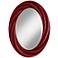 Cabernet Red Metallic 30" High Oval Twist Wall Mirror