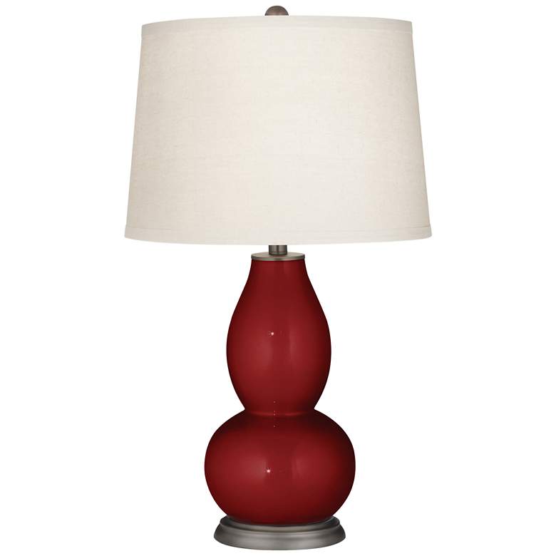 Image 1 Cabernet Red Metallic Double Gourd Table Lamp