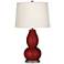 Cabernet Red Metallic Double Gourd Table Lamp