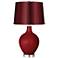 Cabernet Red Metallic Satin Merlot Shade Ovo Table Lamp