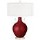 Cabernet Red Metallic Toby Table Lamp