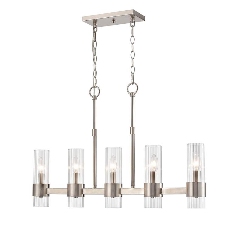 Image 2 Caberton 32" Wide Brushed Nickel 5-Light Island Chandelier more views