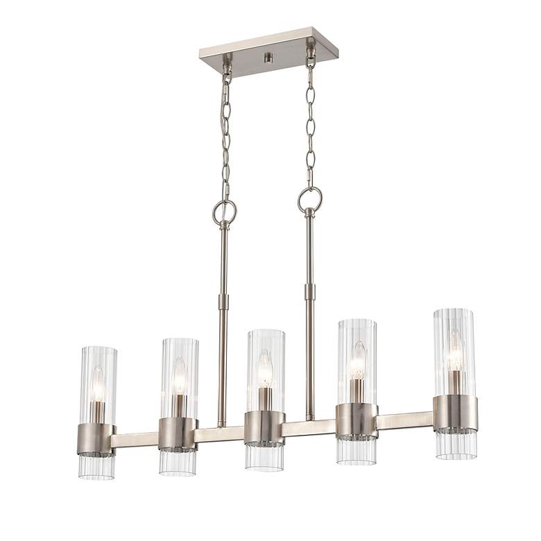 Image 3 Caberton 32" Wide Brushed Nickel 5-Light Island Chandelier more views