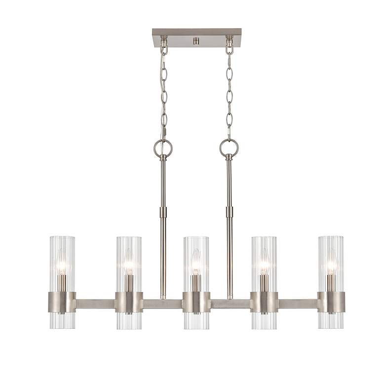 Image 4 Caberton 32" Wide Brushed Nickel 5-Light Island Chandelier more views