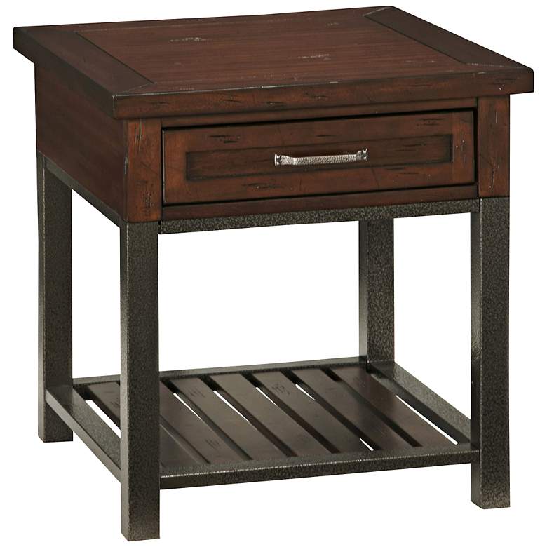 Image 1 Cabin Creek Distressed Chestnut End Table