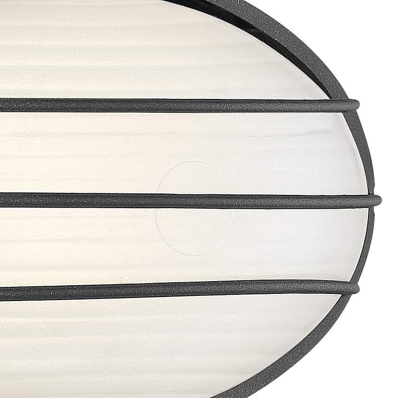 Image 3 Cabo 5 1/4" High Black and White Oval Modern LED Outdoor Wall Light more views