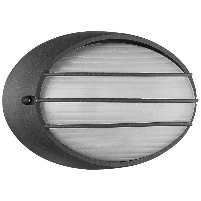 Image 5 Cabo 5 1/4" High Black and White Oval Modern LED Outdoor Wall Light more views